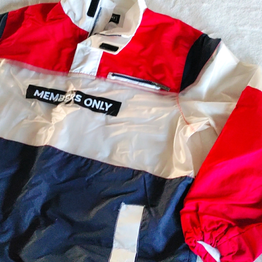Members only vintage style windbreaker jacket